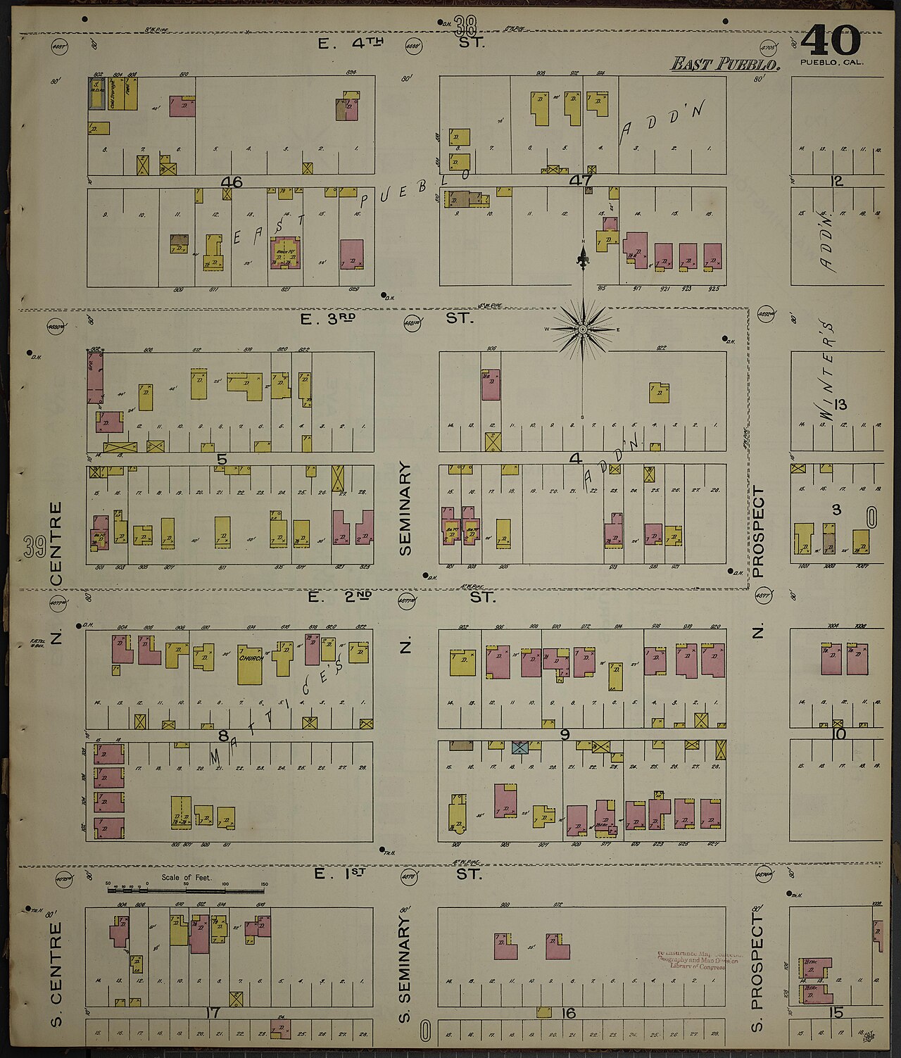 Sanborn Fire Insurance Map of Pueblo, 1893