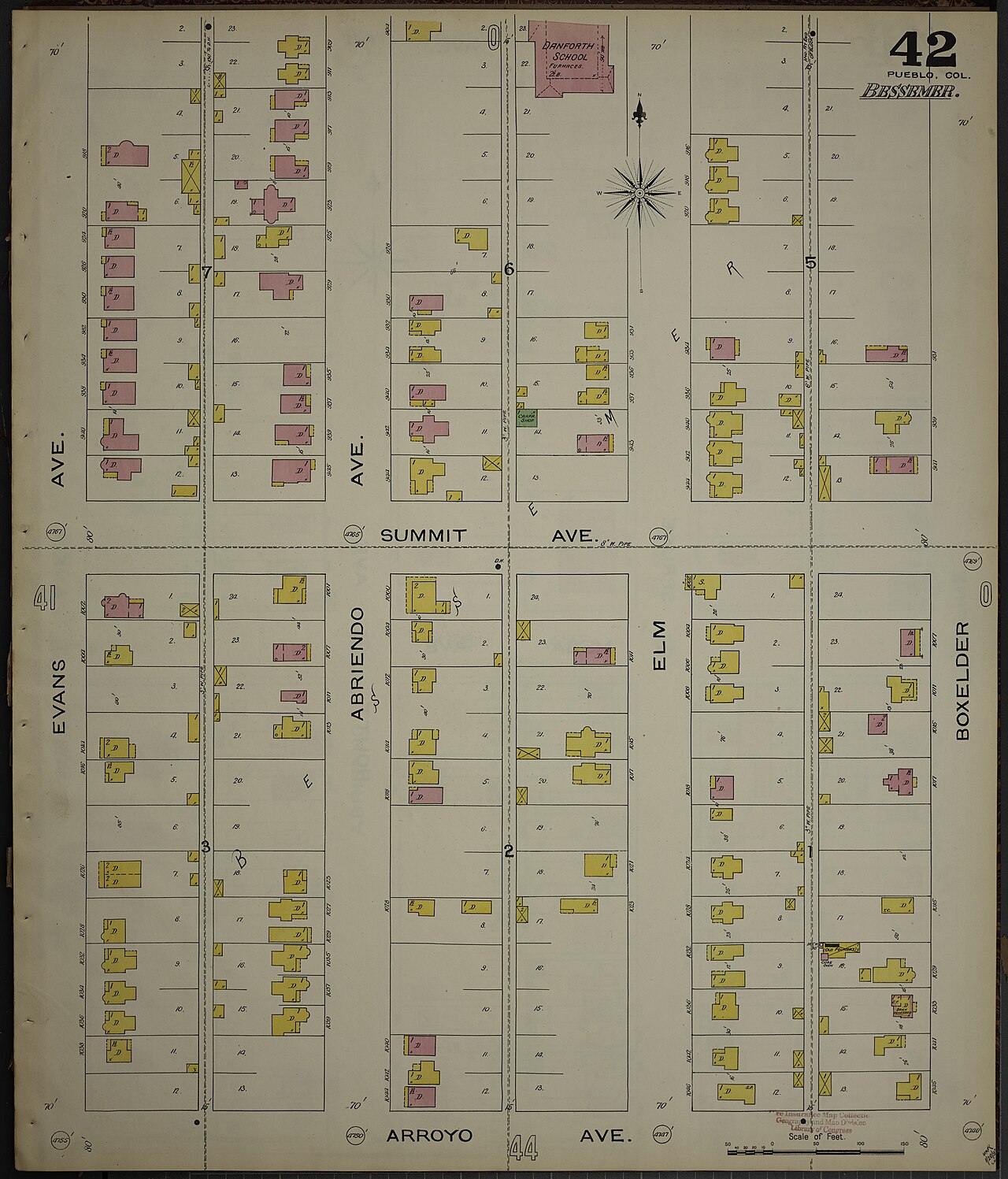 Sanborn Fire Insurance Map of Pueblo, 1893, plate 42